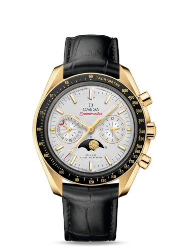 Omega Speedmaster Moonphase Chronograph Master Chronometer Yellow Gold / Silver
